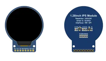 IPS 1,28 inča 8PIN/12PIN RGB 65K Boja TFT LCD zaslon s okruglog ekrana Modul GC9A01 Pogon IC 240 (RGB) * 240 SPI Sučelje