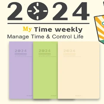 Kinbor 2024 Kronologija Tjedni plan bilježnica Kalendar Samodiscipline Vodič za Učinkovitost Dnevnik Raspored Time management