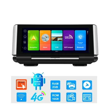 K6 4G Android 8.1 7-inčni Auto Dvr, GPS Navigator ADAS Auto video snimač s dvije leće, Kontrolna ploča, skladište, Parkiralište monitor