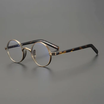 Klasicni okvira za naočale, gospodo kvalitetne ацетатные titan dizajn okrugli optički naočale za čitanje pri kratkovidnosti ženske personalizirane naočale