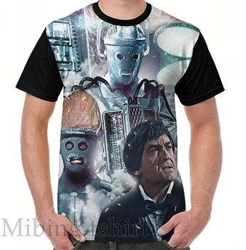 Muška majica s zabavnim po cijeloj površini, ženske majice, t-shirt The Cyberman Tomb, grafička majica okruglog izreza i kratkih rukava, svakodnevne majice