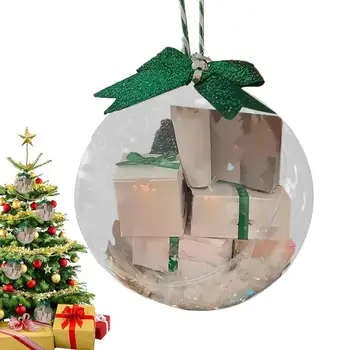 2023 Smiješno Božićni poklon, Ukras Božićnih ukrasa Mini paketi Loptu Mini-Poklon kutije za 3,5-inčni Božićne kuglice za zurke