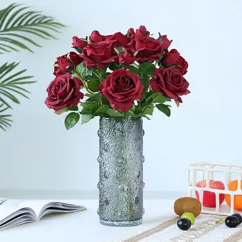Neuveli umjetni cvijet, Umjetne ruže, realno reusable grančica umjetnog cvijeća, неувядающая umjetna ruža sa stabljikom