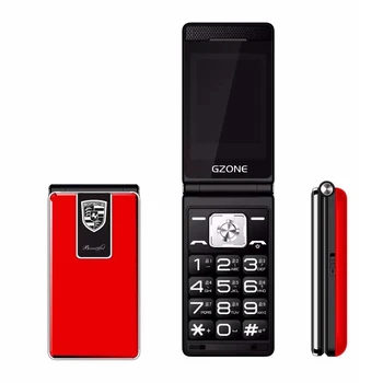 Mobilni telefon je s gornjim poklopcem za starije Osobe, 2,4-inčni dual sim kartica, 2G GSM MP3, dvostruka svjetiljka s metalnim obrubom, Luksuzni mobilni telefon-preklopni