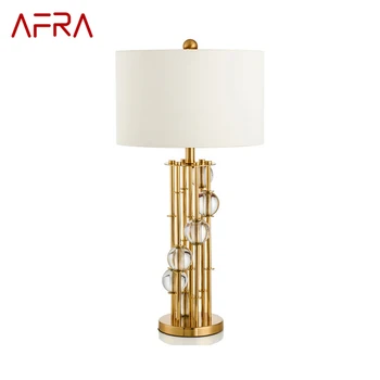 Lampe za AFRA Nordic Crystal LED S Modernim Zatamnjenje, Zlatni stolna lampa, Kreativni Ukras za dom, dnevnog boravka, Spavaće sobe