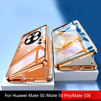 Metalni Magnetni torbica sa zaštitom 360 ° Za Huawei Mate 50 Pro 50E s Obostrano obložene Staklenim Mate50 Pro Mate50E All-inclusive Shell