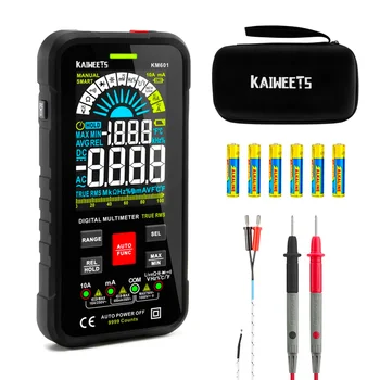 Kaiweets KM601 Digitalni Multimetar ac i Dc Voltmetar Om Volt Amper Test Mjerač Kontinuitet Diodni multimetar Tester Napona