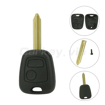 REMTEKEY Smart Car Key Shell Case Replacement2 Gumb SX9 Oštrica Неразрезное Za Citroen Za Peugeot Auto Oprema