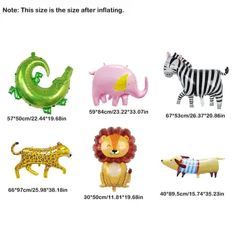 Balon s slatka životinja, мультяшный loptu iz folije u obliku Lava, Zebra, Krokodila, slona, za ukras žurka povodom rođendana Kuće H2D4