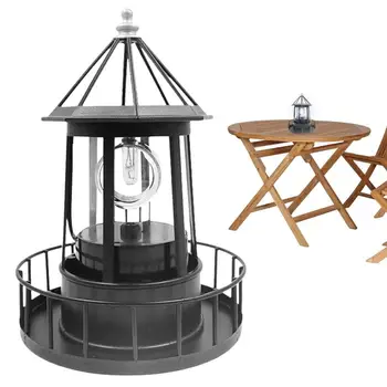 Solarna svjetiljka-svjetionik, Vodootporan Solarni led Svjetionik, 360 Rotirajuća Svjetla, Svjetionik za vanjsku dekor, Газонная lampe za dvorište i vrt