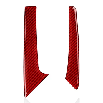 Navlaka za središnju ručicu za upravljanje, oznaka od karbonskih vlakana za Chevrolet Corvette C7 2014-2019, crvena