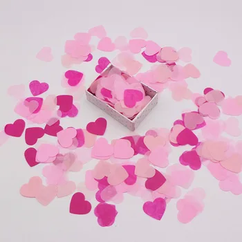 10 g/paket Love Mixed Color Copy Confetti Vjenčanje college, Посыпанная Komadićima papira u obliku breskve srca, Pribor za Bacanje konfete s balonom