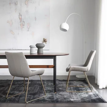 Moderni минималистичные kožne s bakrenim premazom za kućanstvo stolice za ručavanje hotela