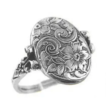 Jedinstveni modni prsten je u retro stilu, dizajn Srebrne boje, nit u cvjetnim узорам, Godišnjica Vjenčanja, Помолвка, Ženski nakit Veleprodaja