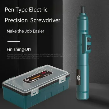 250 o/min Set minijaturne preciznih električnih odvijača tipa olovke Multifunkcionalni Mini set za sati s mobilnim telefonom, bušilica